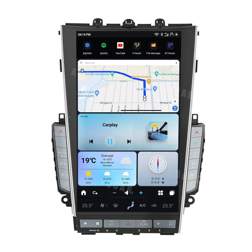 Mark 7 AuCAR 13.6" Android 13 Tesla Screen Car Radio Video for Infiniti Q50 Q50S Q60 Q60S 2014-2022 GPS Navigation Stereo Player