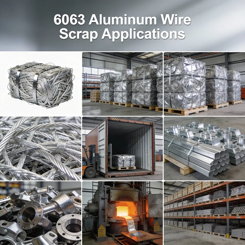 Bright Silver Clean 6063 Aluminum Wire Scrap High Density Bales for Recycling Metal Processing Plants