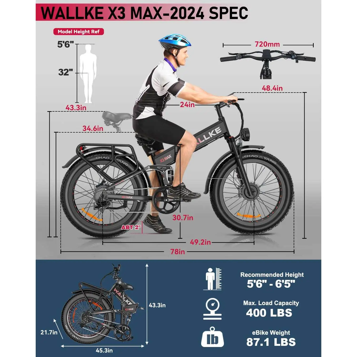 2024 Wallke X3 Pro Electric Folding Bike Convenient and Eco-Friendly Product