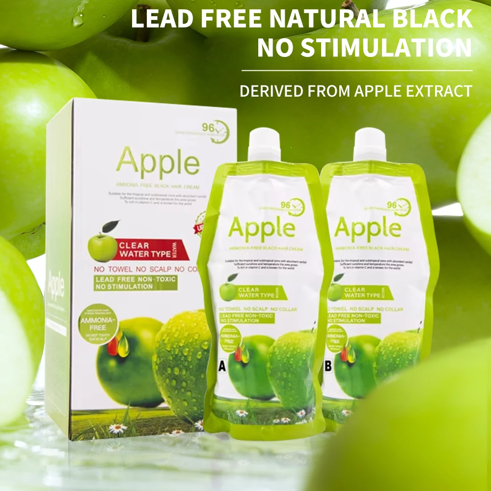 Apple - まろん MOKERU Apple Black Hair Cream - Instant Natural Black Color