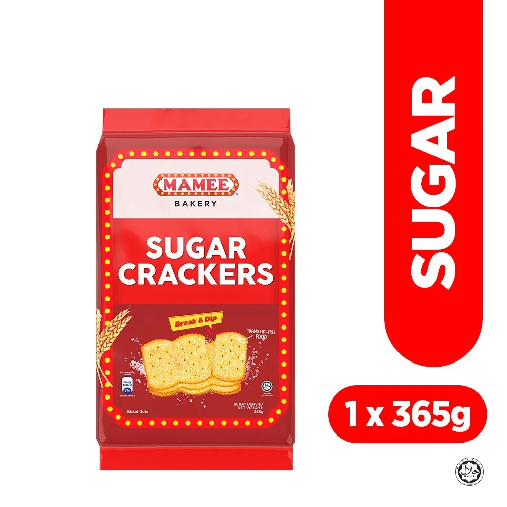 Крекеры Mamee, оригинальный сахар, идеально подходит для окуня в горячие напитки или смешивания с мороженым, джемом, тунцом, подходит для всех возрастов