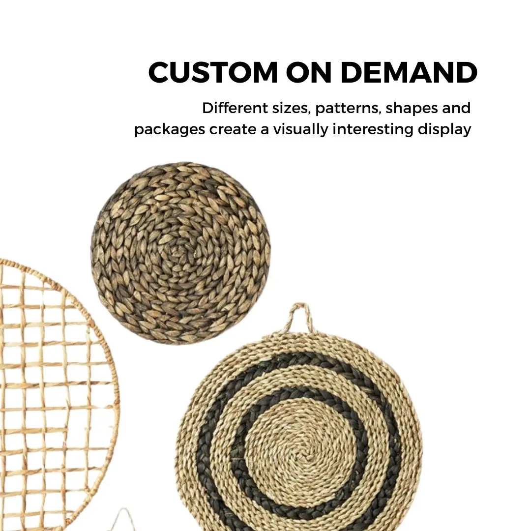 2023 Best Selling Bohemian Style Seagrass Wall Hangings Natural Antique