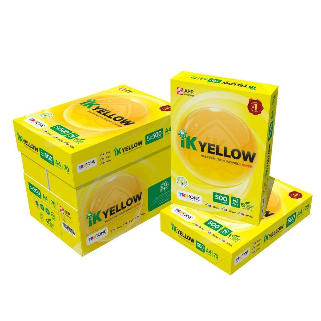 Ik Yellow A4 Paper A4 Copy Paper 80gsm 70gsm Copier Paper - Buy Papers ...