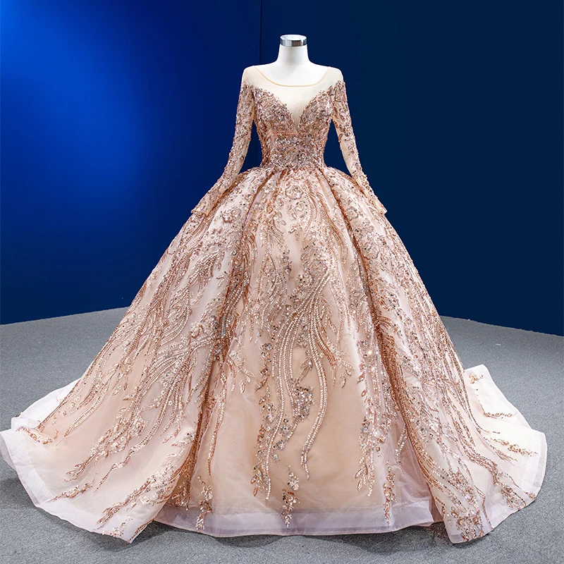 slim fit dress slacks Rose Gold Strapless Sweetheart Sparkly A-line Long Prom Dress, PD3378 –  AlineBridal main image 1