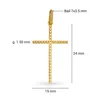 Yellow Gold 24x15mm