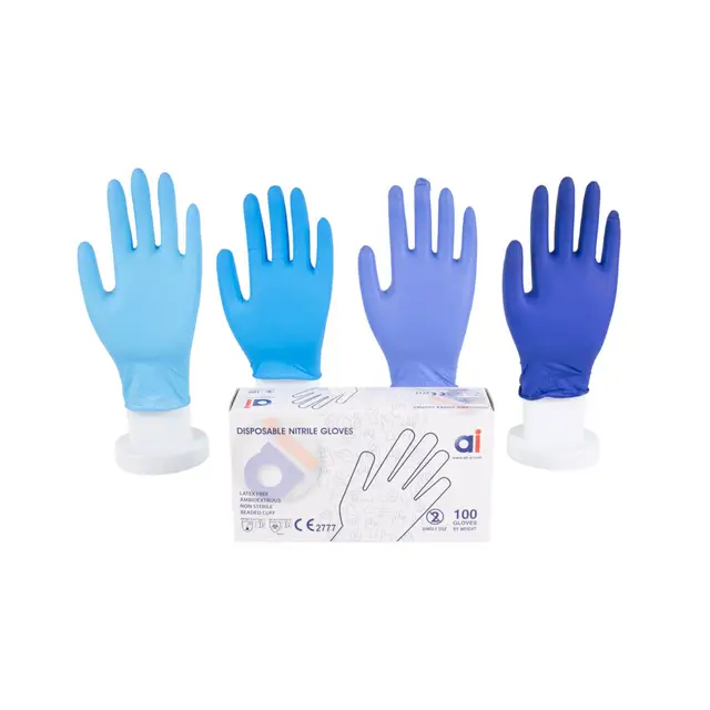 100% pure nitrile high quality High elastic make up powder free lab 9 inches examination nitrile gloves