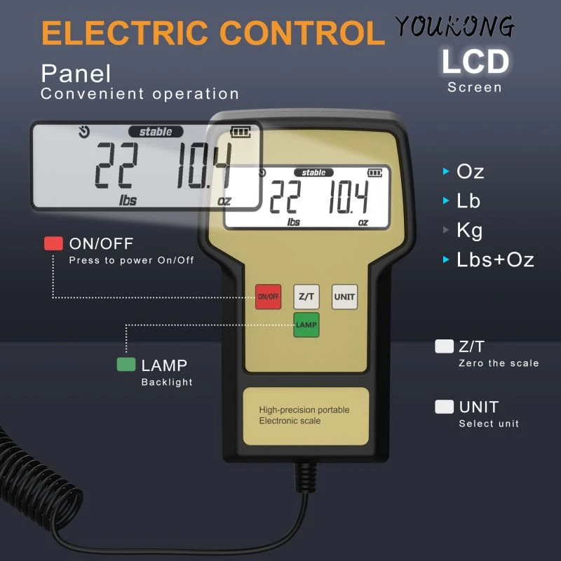 110lb 220lb High Precision Electronic Digital Refrigerant Charging