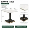 Table de restaurant carrée