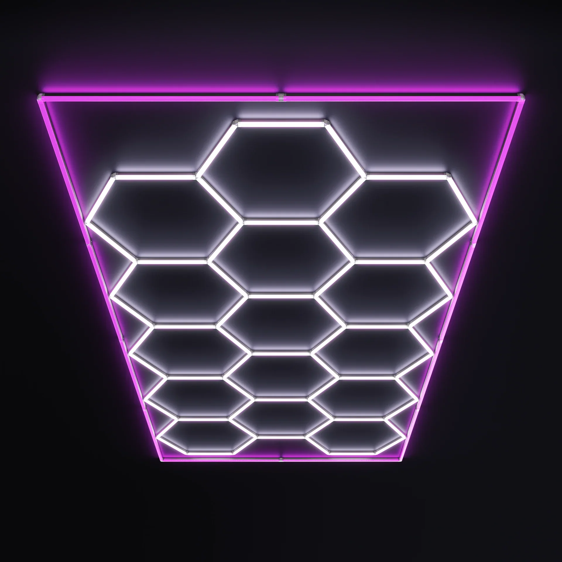 Pink Border 15 Hexagon Garage Light Hexagon Ceiling Light Lights for Commercial Auto Show