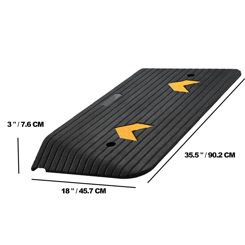 Odorless Slipless Reflective Rubber Home-use Ramp Threshold Ramp for Mobility Scooter , Motorcycle details