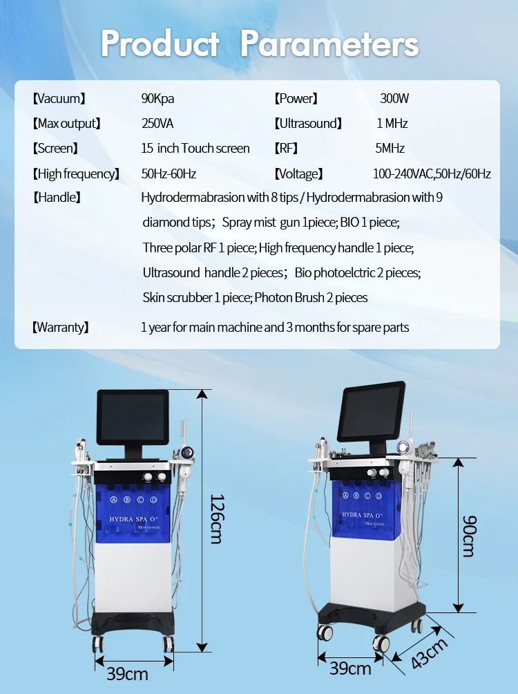 Newangie Trending Machine 14 in 1 Hydra Dermabrasion Skin Aqua Face Peeling Diamond Microdermabrasion Facial Machine