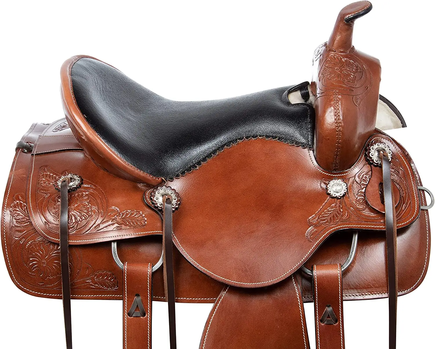 Handmade Indian 100 Leather Horse Western Saddle Style Origin Place ...