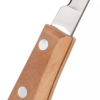 ECD Germany Couteau De Tirage Et De Charron Avec Manche En Bois Riveté