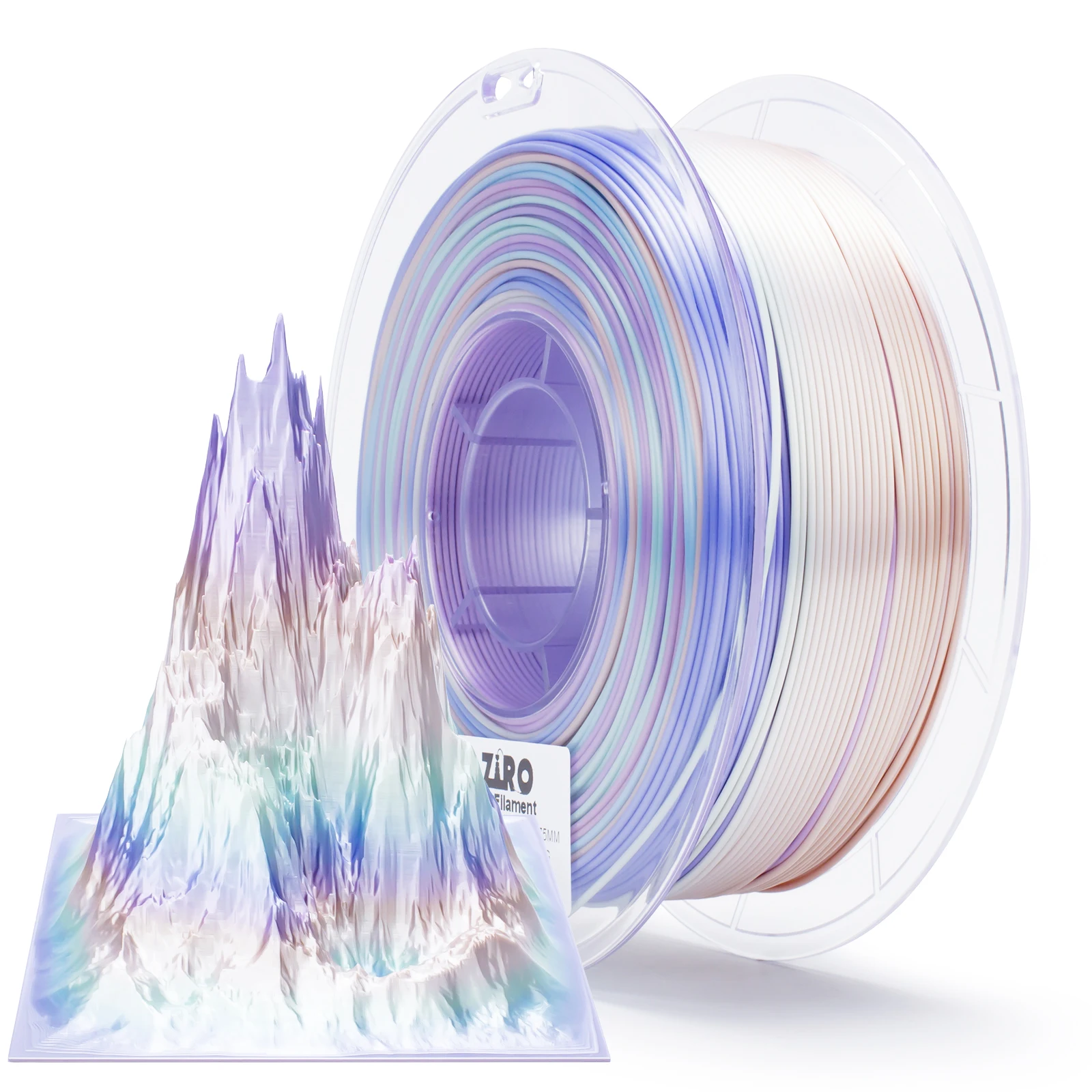 Factory ZIRO 3D Filament Pla 1.75mm Multi-colors Gradient Lavender ...
