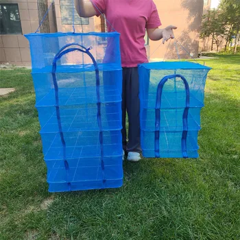 Faltbares Trockennetz 3-lagig - 50x50x65cm Für Gemüse, Fisch Und Geschirr