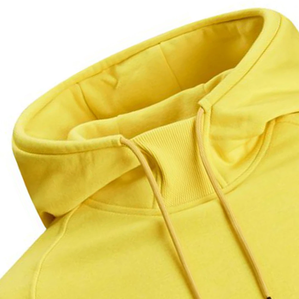 Custom Heavy Cotton Plain Oversized Hoodie Streetwear Yellow Color