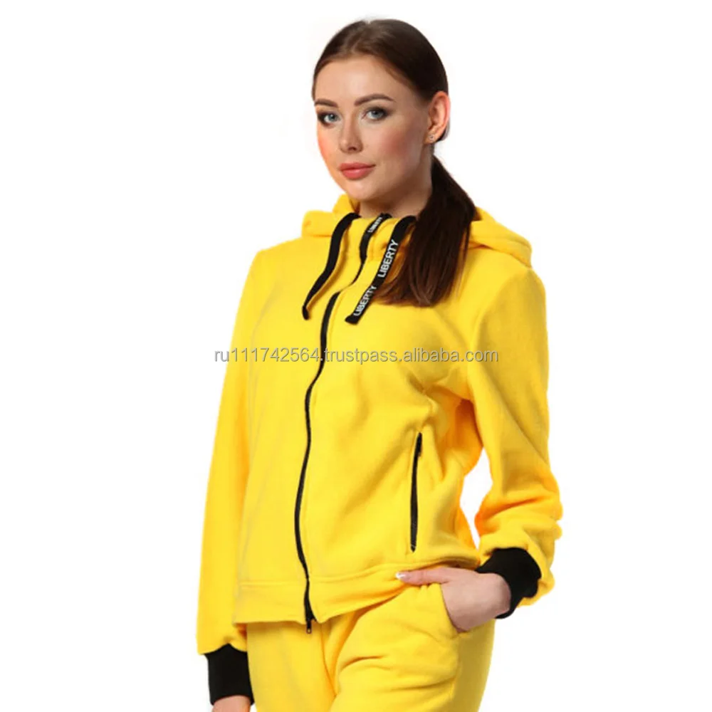 Fleece tracksuit for ladies made of polyester wholesale prices high quality track suits for women