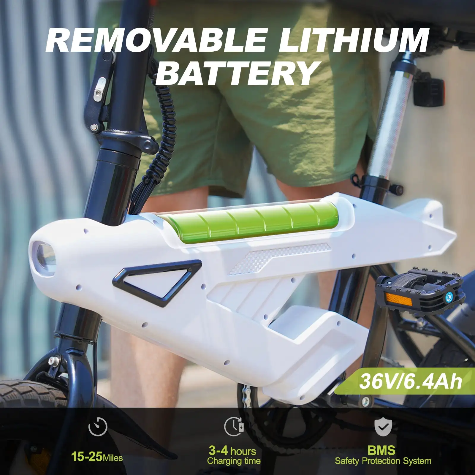 AVDL BIKE A02 foldable e-bike, maximum speed 20 MPH,500 watt peak motor and portable, 14-inch (about 35.6 cm) adult e-bike,36V a