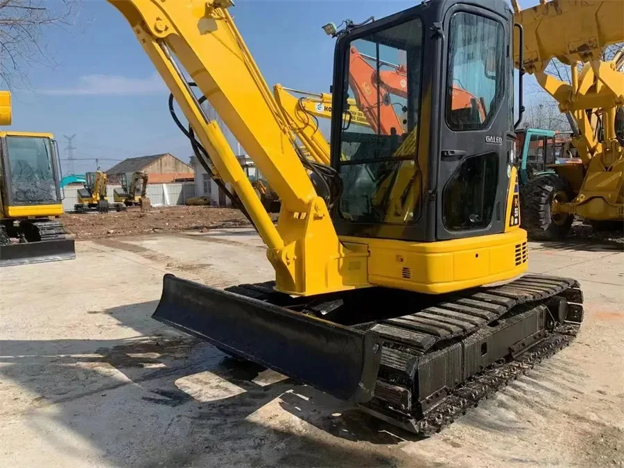 Japanese Komatsu Excavator PC55MR Machine Electric Hydraulic Mini Small ...