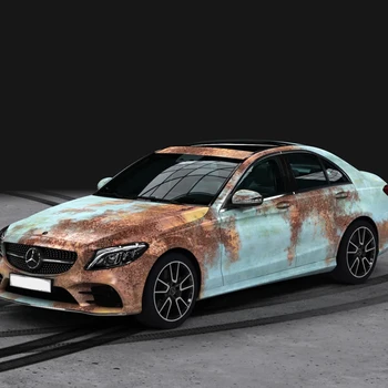 Air Bubble Free Car Vinyl Wrap Custom Vehicle Rusty Wrapping Film Sticker Bomb Rusty Sticker Rust Vinyl Wrap Camouflage Film