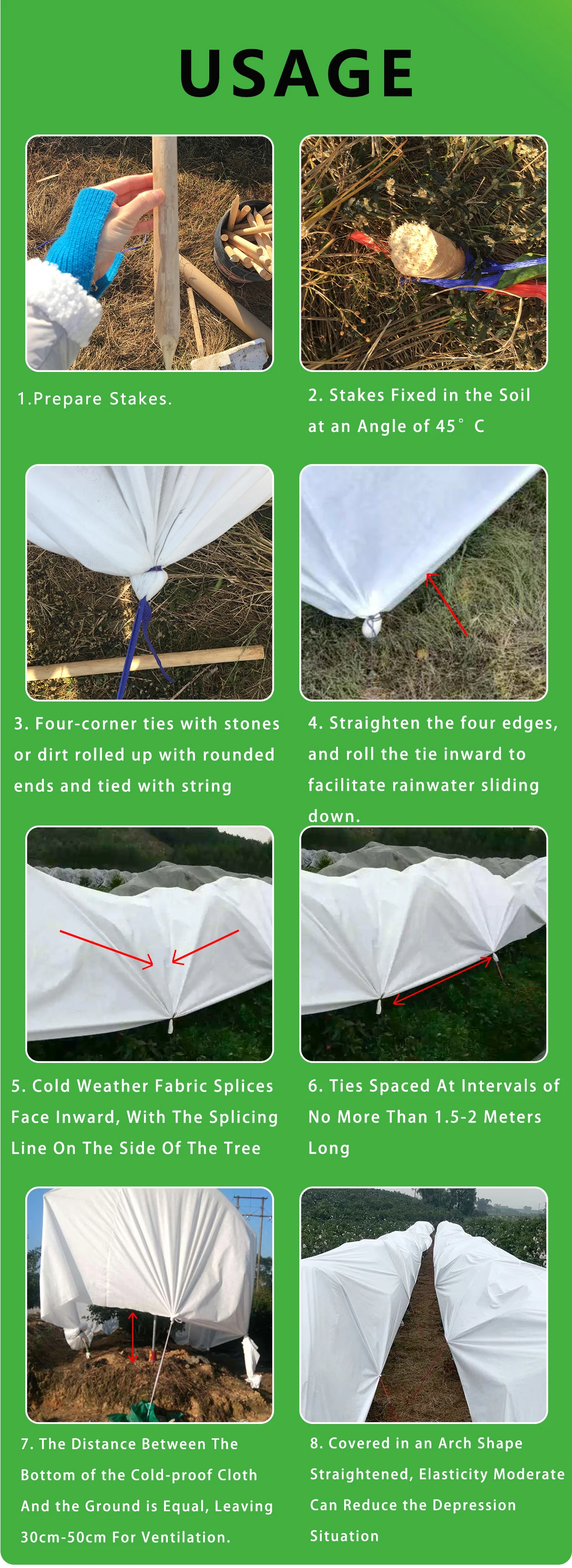 Fall Winter Vegetables Sapling Stay Warm Wind Protection Cover Anti Freeze Plant Cover Fabric