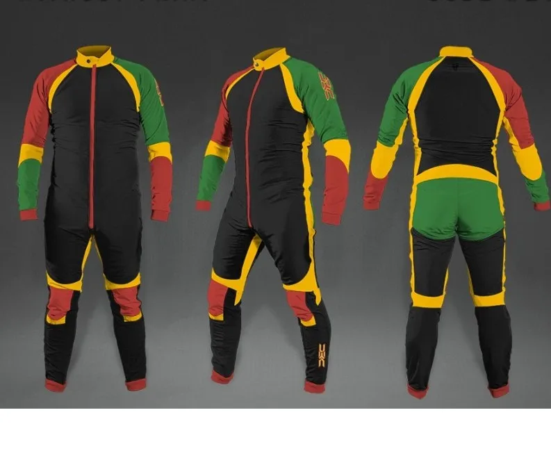 Colorful Skydiving Parachute Jumpsuit Custom Made Sport Free Fly Suits