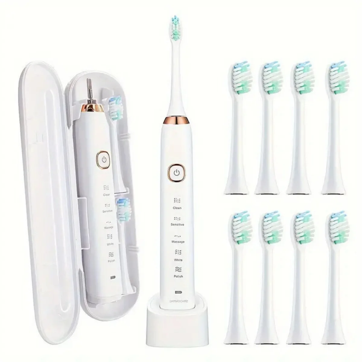 2026 Bestselling 5 Modes Long-Lasting Electric Toothbrush Water Flosser with Soft Bristles & Teeth Whitening for Home Use