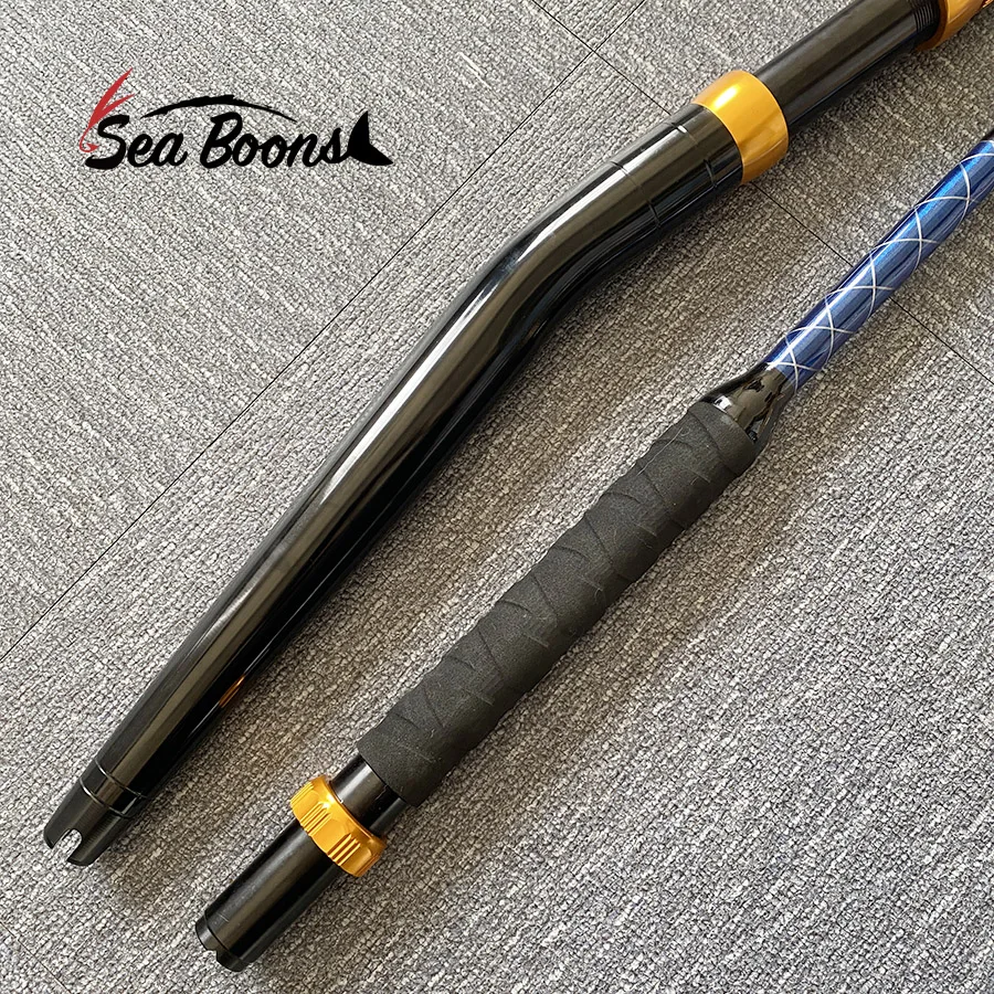 130lb-210lbトローリングロッド回転チップ曲げバット高速グラスボート