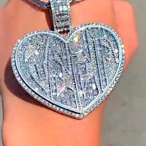 925 Sterling High Quality Moissanite Diamond Pendant Customized Iced Out Silver Hip Hop Diamond Pendant