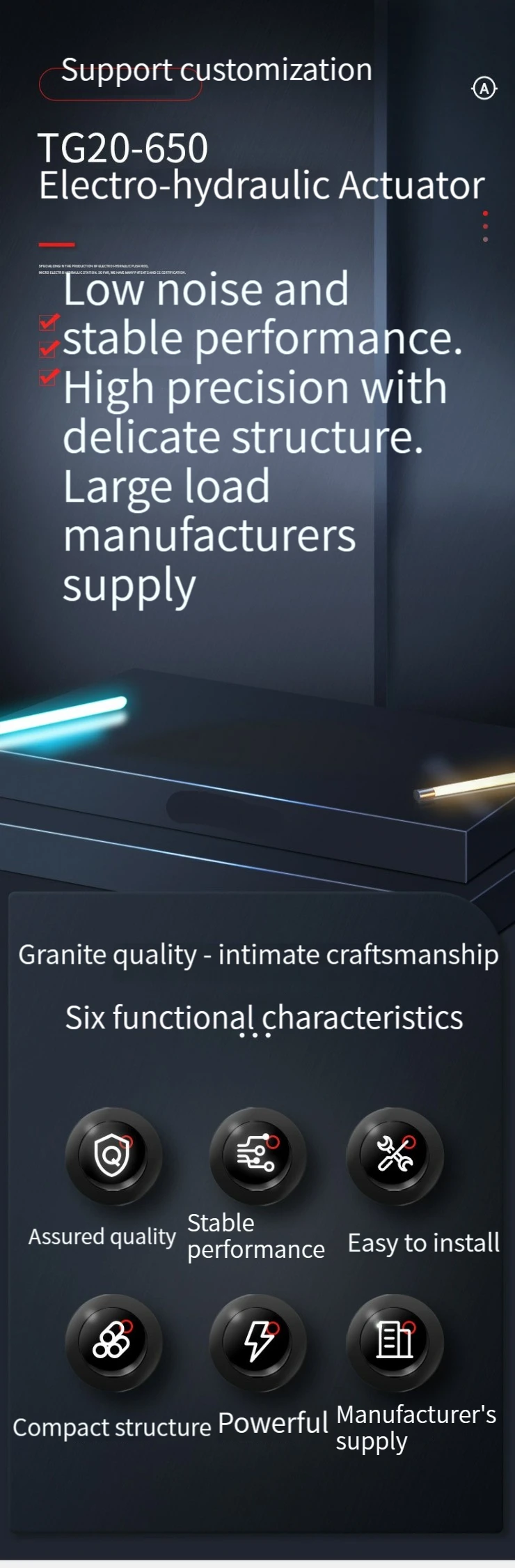 Heavyduty Ip67 Waterproof High Precision Linear Actuator 12v 24v 36v