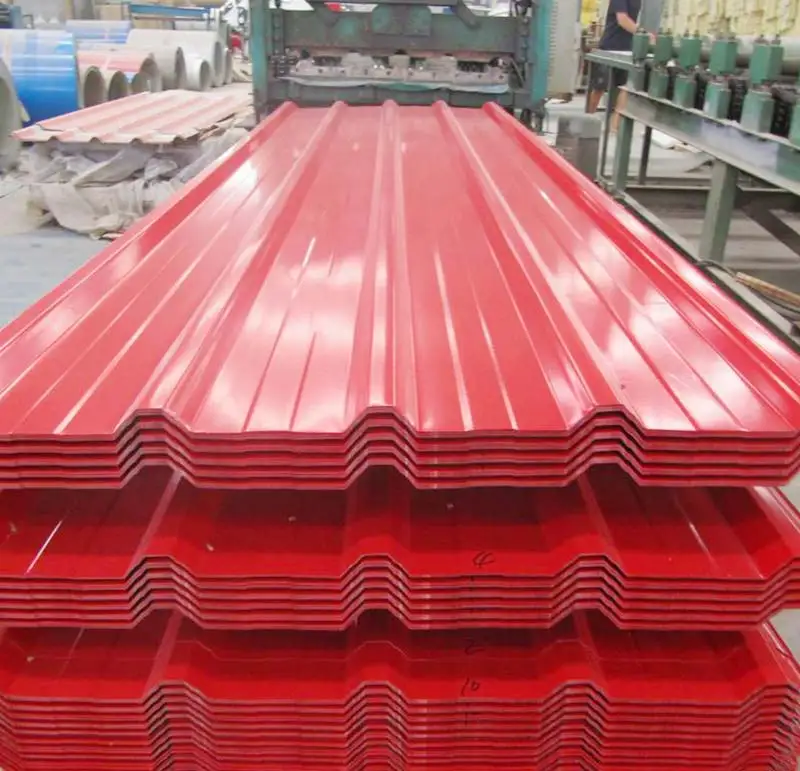 Ral 5001 Red Tata Steel Roof Sheet Price 0.4mm Terracotta Color Coated Long Span Aluminium Metal