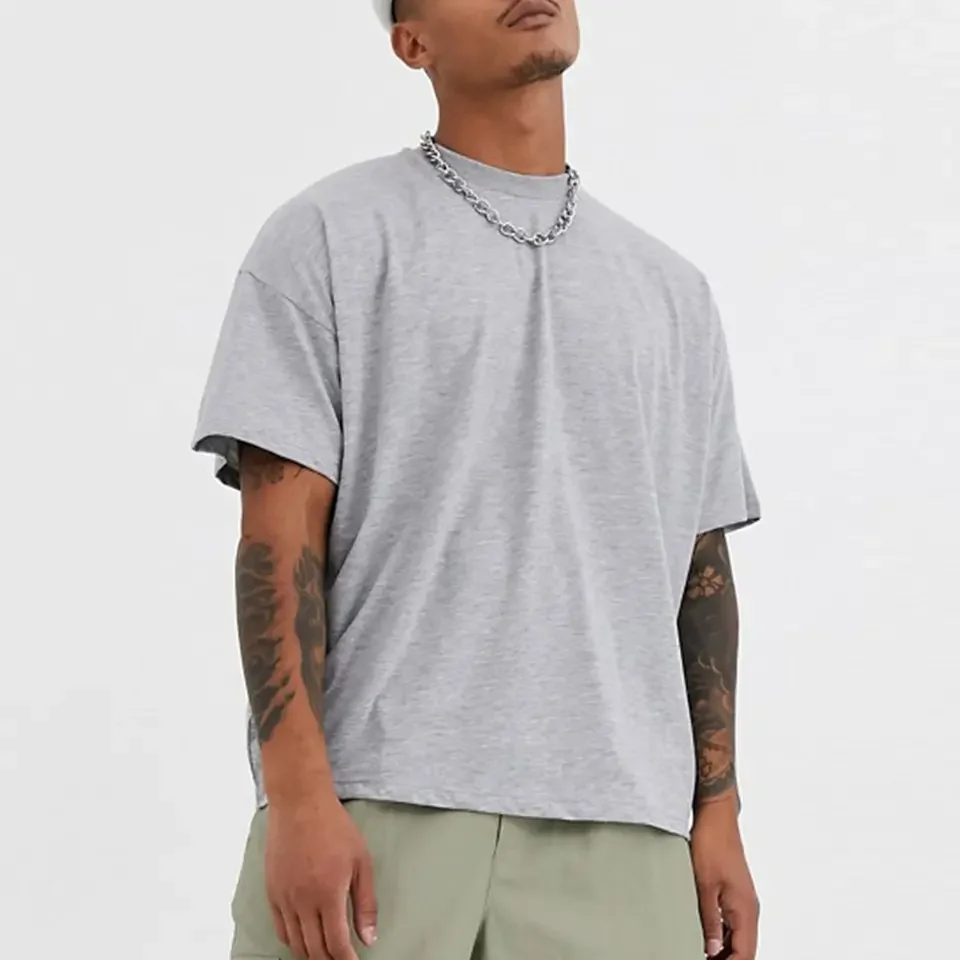 Drop Shoulder Casual Plain Pink Streetwear Plus Size Men's T Shirts Breathable Oversized Custom Unisex T-Shirts619_voghion.com