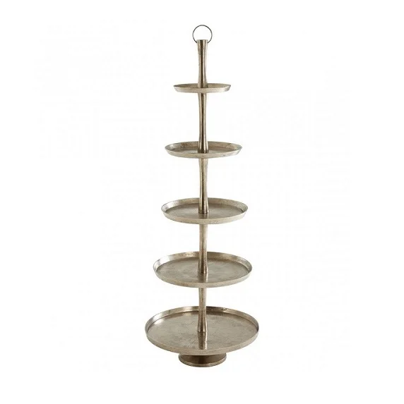 Decorative Cake Display Rack Metal Cast Aluminium Etagere XXL 230 cm Luxury Storage Holder and Rack Square Shape Cupcake Stand