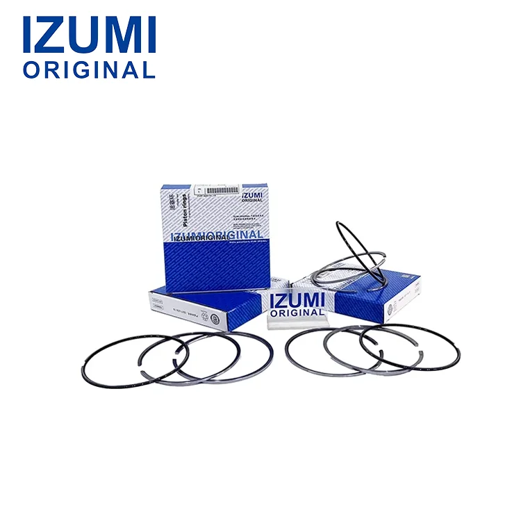 أجزاء محرك حلقات المكبس الأصلية من إيزومي لمحركات ميتسوبيشي: 4D32، 4D56، 4M40، 4M50، 4M51، 6D16، 6D17، 6D22، 6D24، 6D31، 6D34