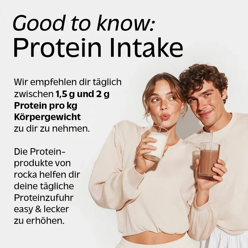 Good to know Protein Intake Empfehlung für 1.5g bis 2g pro kg Körpergewicht