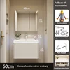 60 storage mirror cabinet + ceramic integrated basin