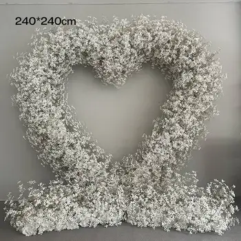 Romantic Heart Shaped Flower Rack Rose Flower Wall Wedding Decoration Indoor Or Outdoor HQH2485WP01