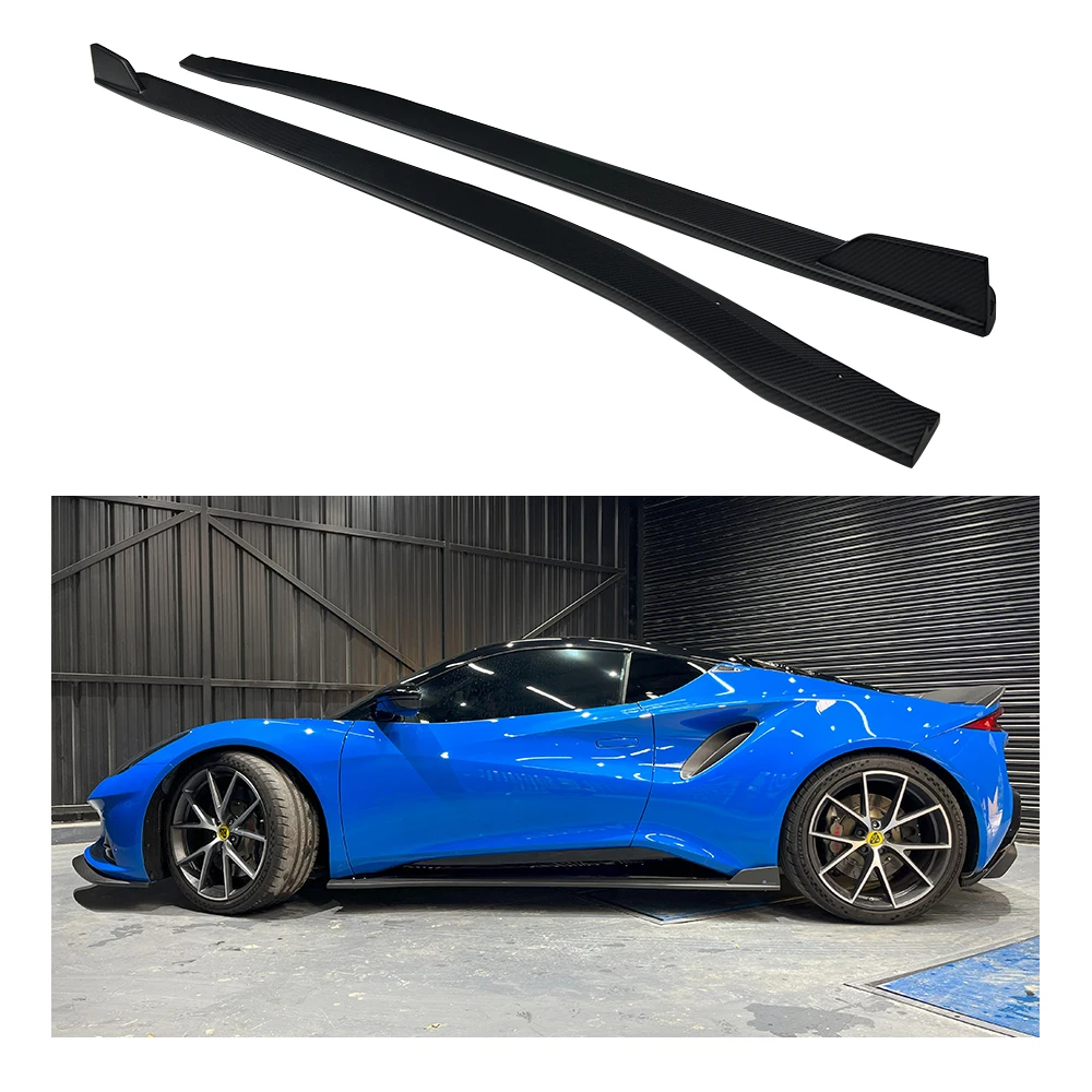 Real Dry Carbon Fiber Rear Bumper OD Style Side Splitter Bodykit Side Skirts For Lotus Emira