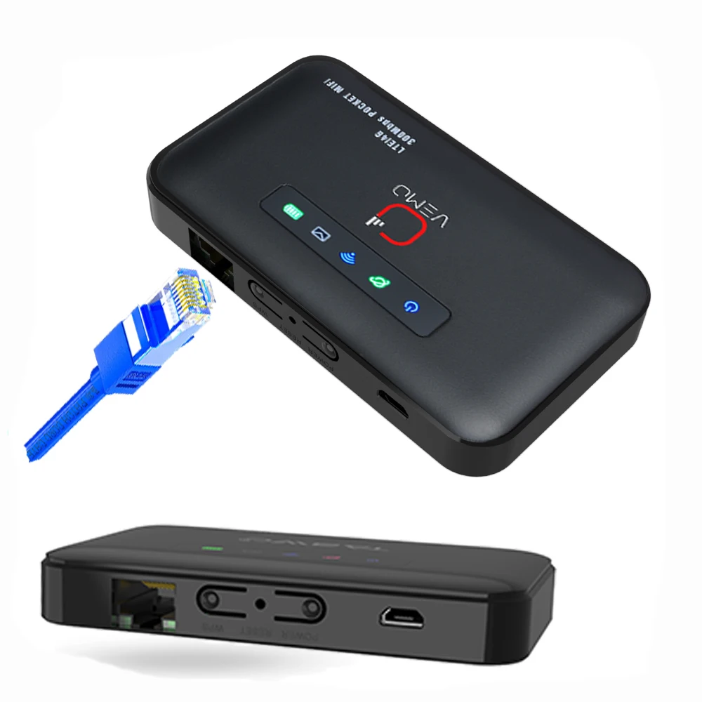 E5885 Pocket Wifi Router 4g Mini Router With Sim Card RJ45 Lan Port 4g Lte Router With Sim Card for Home 2600mAh Battery