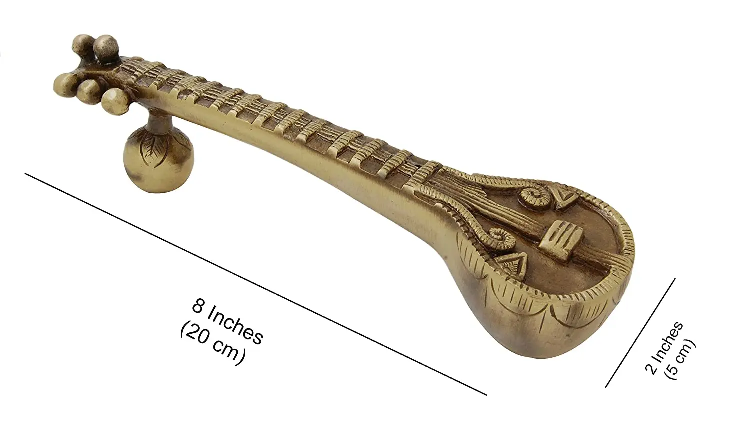 Multi-functional Door Brass Sitar Design Handle Antique Instrument Inches Style Pull Musical Set Handmade Handles Shape Pulls Ho
