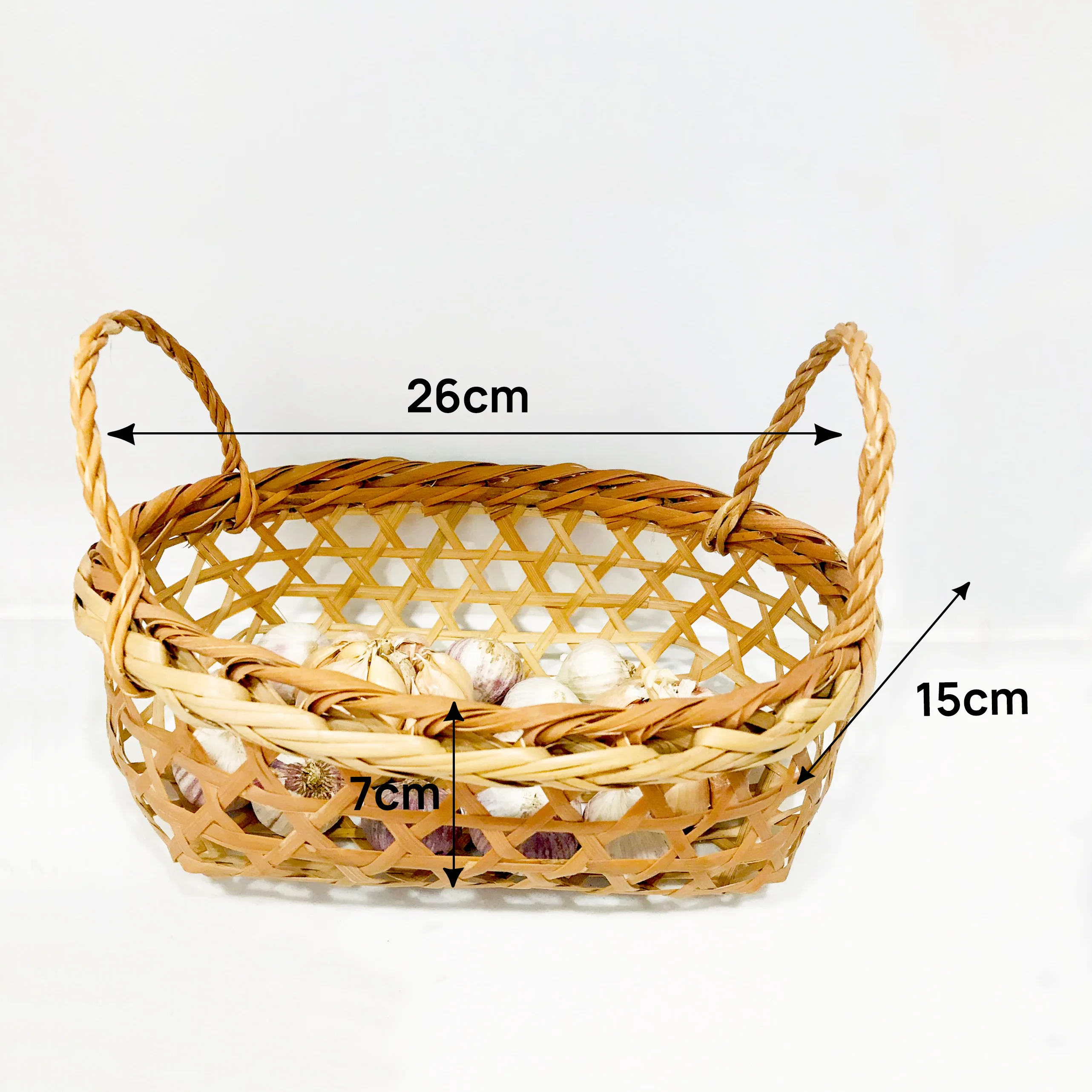 Kitchen Organizer Natural Woven Storage Basket Handmade Basket Storage