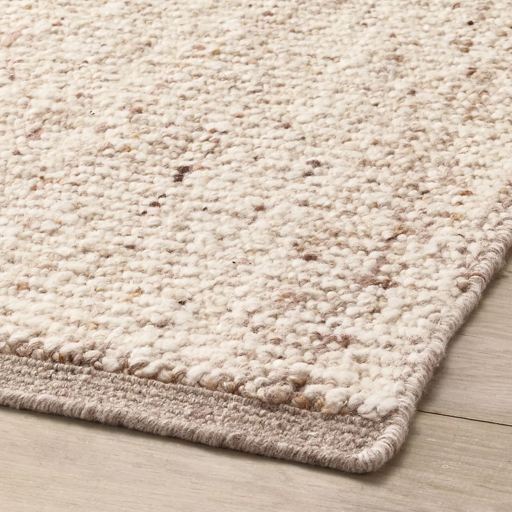 Top Selling Hand Knotted Rug Warm Ivory Color Wool Blend Modern Premium Soft Non-Slip Cushioned Pet Friendly Exercise Low Pile