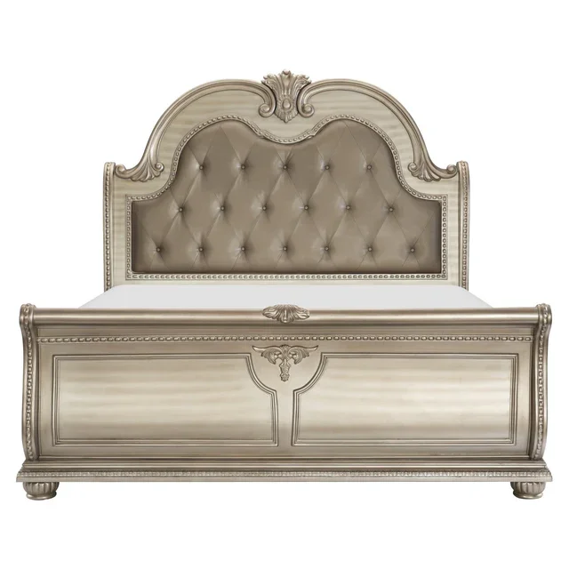 Saudi Luxury Classic Custom Size Bedroom Hotel Furniture Dubai Queen King Size Beds Set Qatar