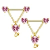 Gold pink zircon