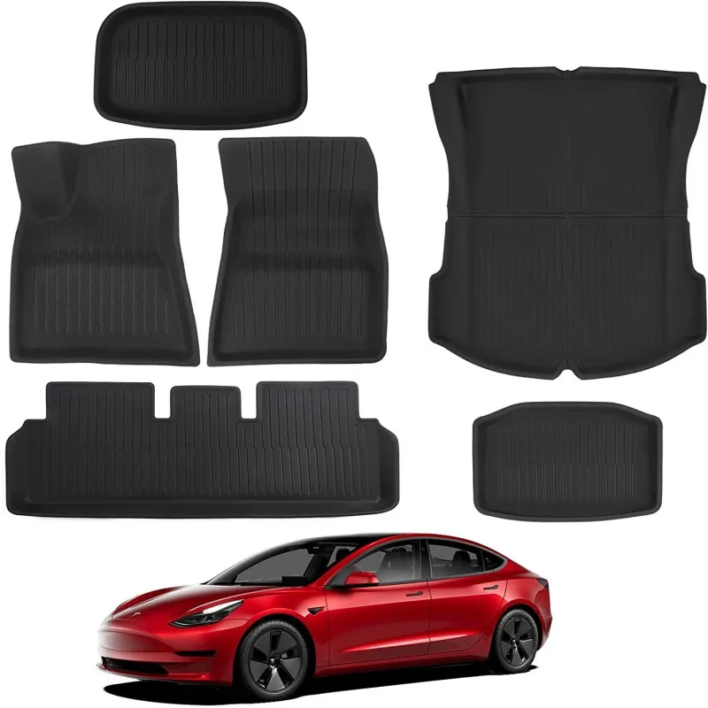 Tesla Model 3 Waterproof Odorless Tpe Xpe Material 3d Full Set 6 Pcs Car Floor Mats Buy Cars
