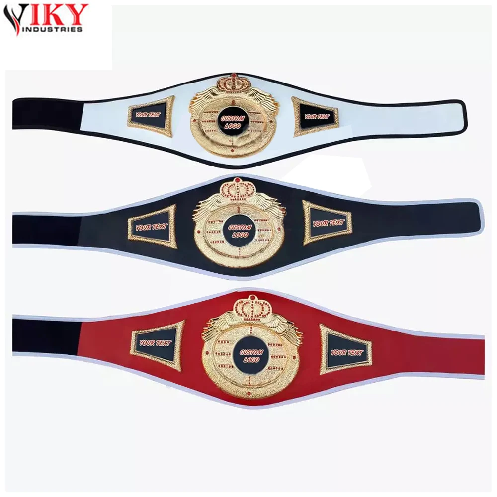 Custom Logo Boxing Championship Belt Wbc Wbo Martial Art/MMA Kick Boxing Championship Metal Plates Belt by VIKY INDUSTRIES