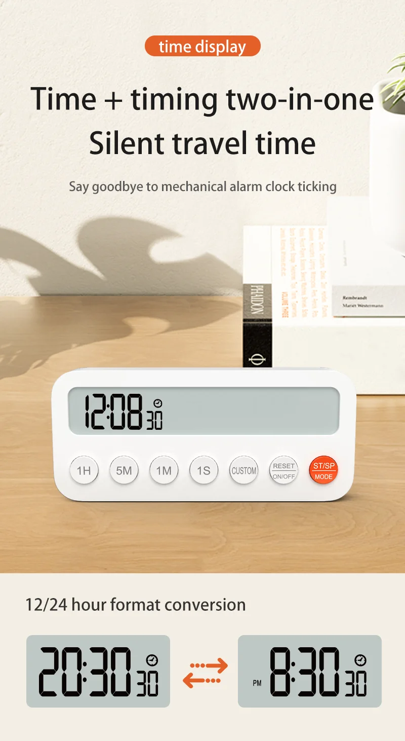 Hot Selling Large Lcd Digital Display Screen Timer Battery Charging