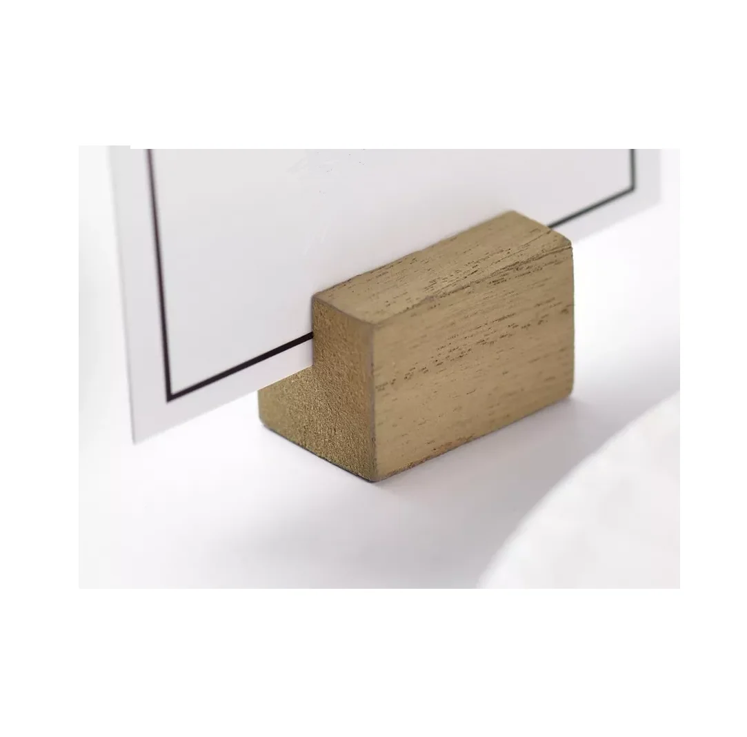 Personalized Acacia Wooden Business Cards Holder With Pen Tableware Decor Multi Functional Wood Card