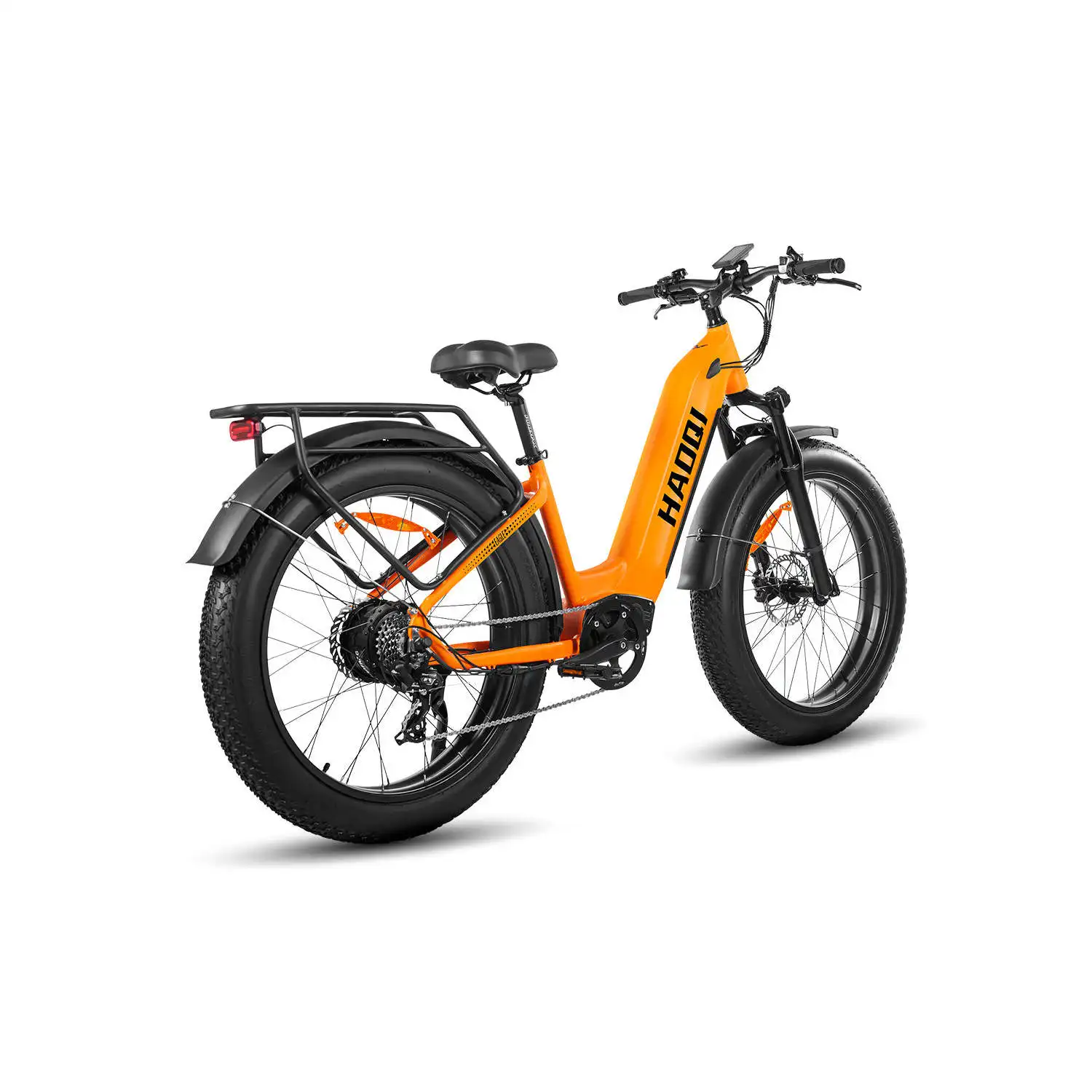 HAOQl All-Terrain 2.0 Electric Mountain Bike 250w Rear Hub Motor 48v Carbon Aluminum Frame 60km Range per Power Step Thru Eagle