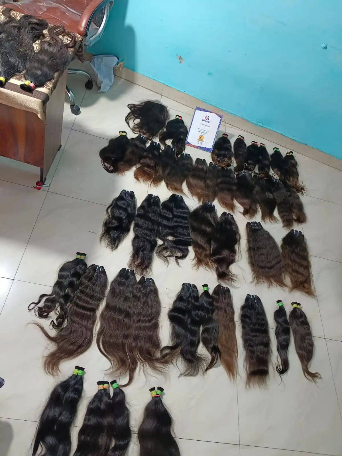 Raw Natural Baby Curly Hair Double Weft Machine Wefting No Shedding ...